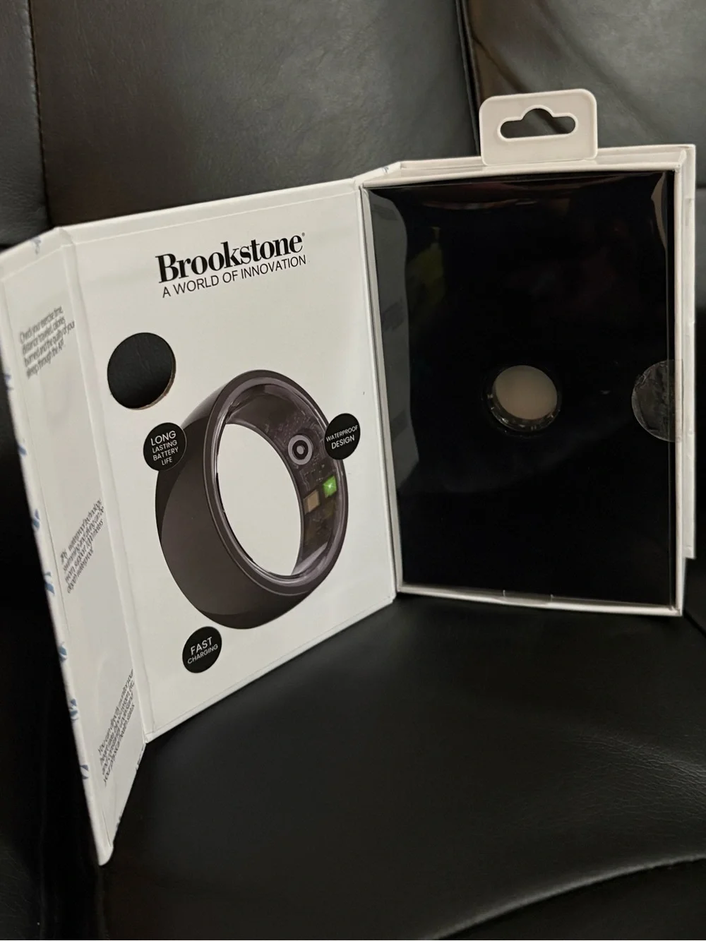 Brookstone Smart Ring Health Tracker - Black size 10